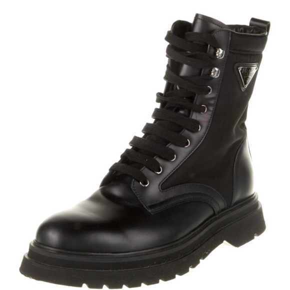 Prada Leather Combat Boots - Picture 2 of 6